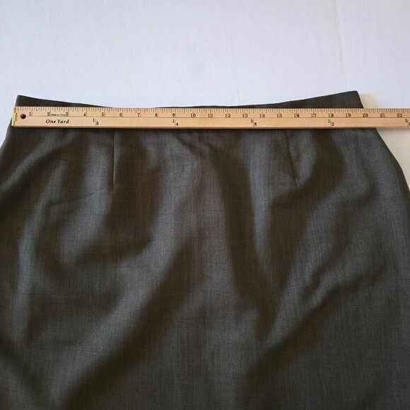 Jones Studio Brownish Gray Pleated Hem Lined Midi Skirt Plus Sz 22W - Picture 9 of 13